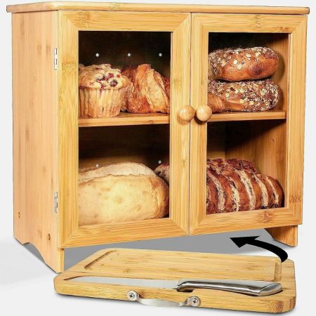 Luv Ur Kitchen Large Bread Box and Cutting Board