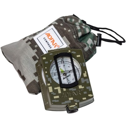 Best Compass Options: AOFAR Military Compass AF-4580 Lensatic Sighting Navigation