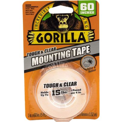The Best Double-Sided Tapes Option: Gorilla Tough & Clear Double-Sided Mounting Tape