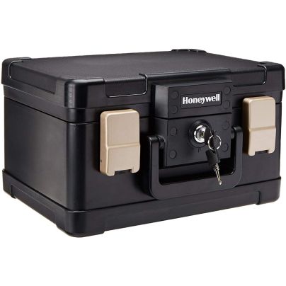 Honeywell 1102 Molded Fire/Water Chest on a white background