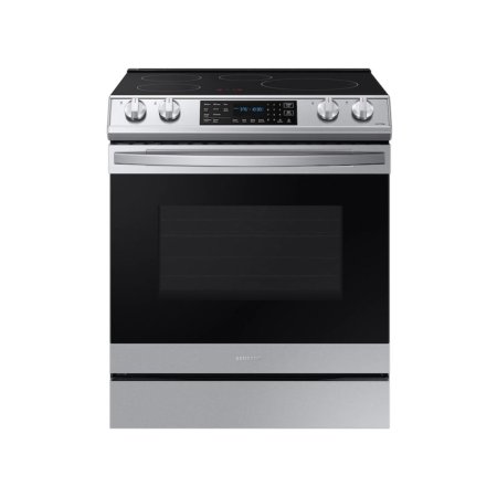  Samsung 30 in. 6.3 cu. ft. Air Fry Electric Range on a white background