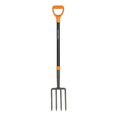 Fiskars Fiberglass D-Handle Fork , Heavy Duty