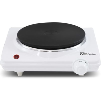 The Elite Cuisine Countertop Burner on a white background.