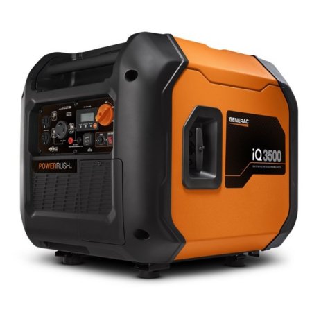  Orange and black Generac 7127 iQ3500 Portable Generator on white background