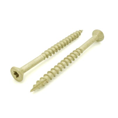 Deck Screws Options: 100 Qty 9 x 2-1 2 Inch Tan