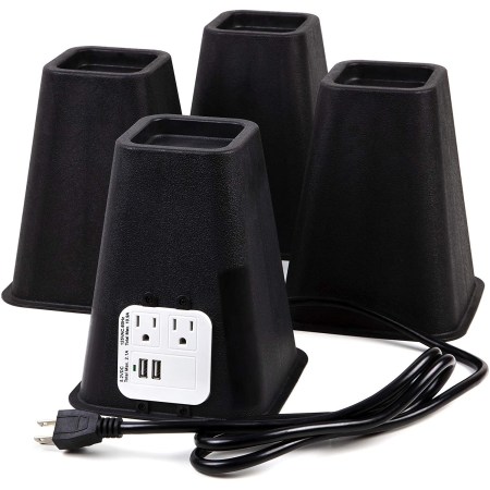 Bed Risers with Power Outlet and USB Ports