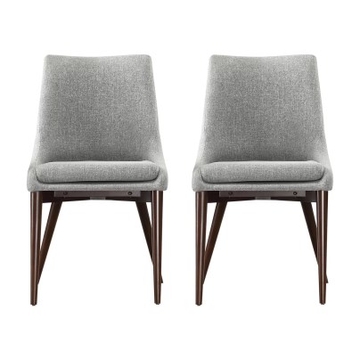 The Best Dining Chairs Option: Mercury Row Blaisdell Linen Upholstered Side Chairs