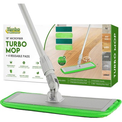 The Best Dust Mop Options: Turbo Microfiber Mop Floor Cleaning System
