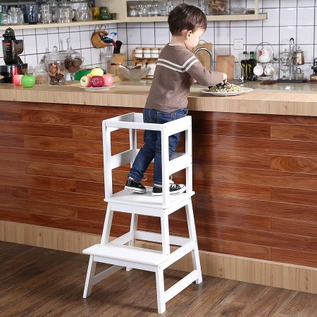 SDADI Kids Kitchen Step Stool with Safety Rail