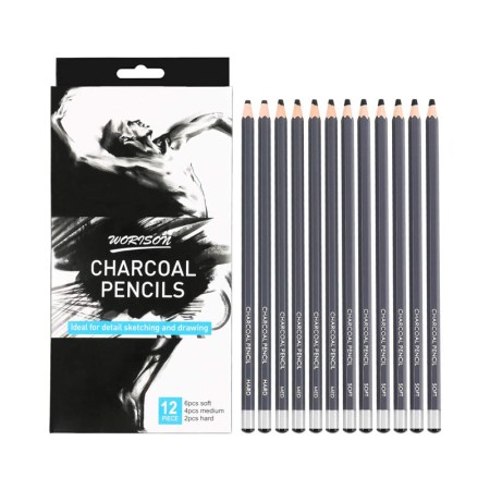 Sunshilor Professional Charcoal Pencils Drawing Set 