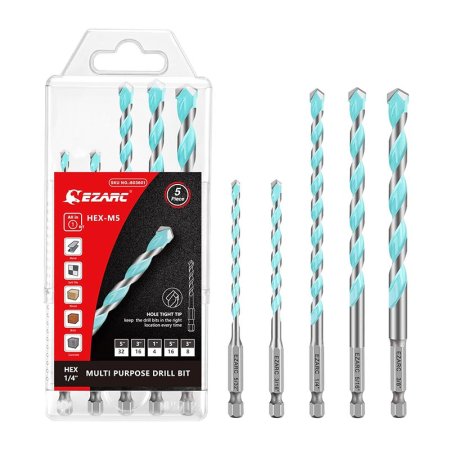  The EZArc Hex Shank Multipurpose Drill Bit Set on a white background.