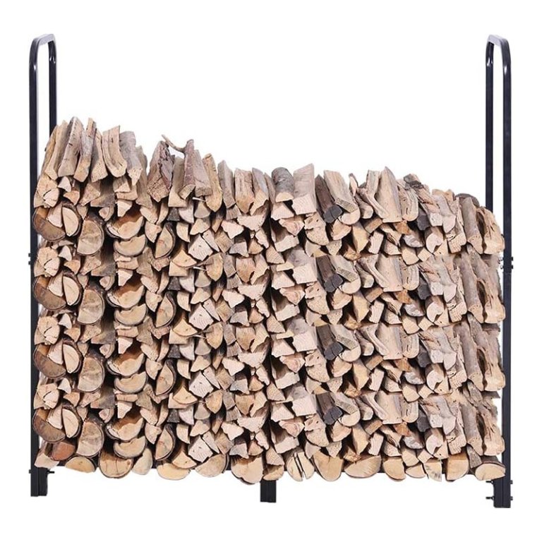 The Best Firewood Rack Option Phi Villa Heavy-Duty Iron Firewood Rack
