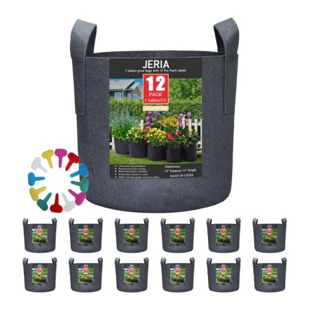 JERIA 12-Pack 7 Gallon Vegetable/Flower/Plant Bags