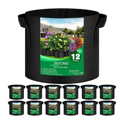 The Best Grow Bag Option Jnyong 12-Pack 10-Gallon Nonwoven Grow Bags