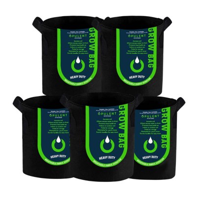 The Best Grow Bag Option: OPULENT SYSTEMS 5-Pack 5 Gallon Grow Bags