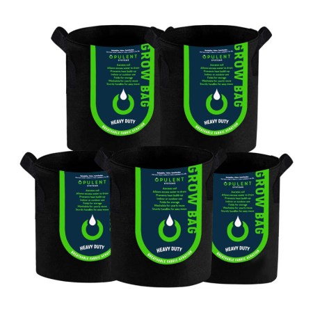 OPULENT SYSTEMS 5-Pack 5 Gallon Grow Bags