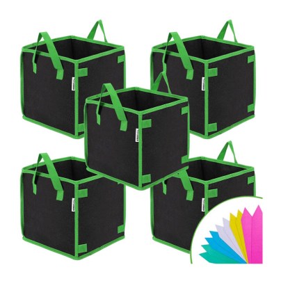The Best Grow Bag Option: VIVOSUN 5-Pack 3 Gallon Square Grow Bags