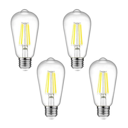  The Best Light Bulbs for Bathroom Options: Ascher Dimmable Vintage LED Edison Bulbs, 6W