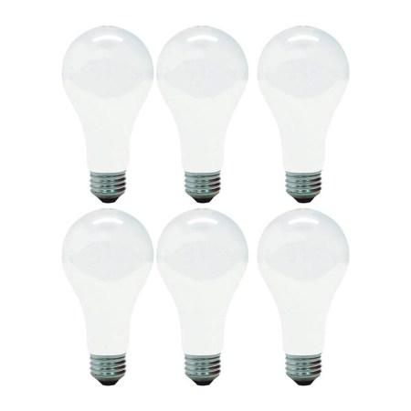 GE Incandescent Light Bulbs, A21, 150-Watt, 6-Pack