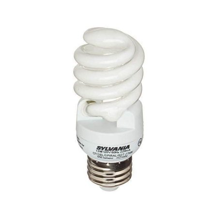  The Best Light Bulbs for Bathroom Options: Sylvania 13W CFL T2 Spiral Light Bulb, 60W Equivalent