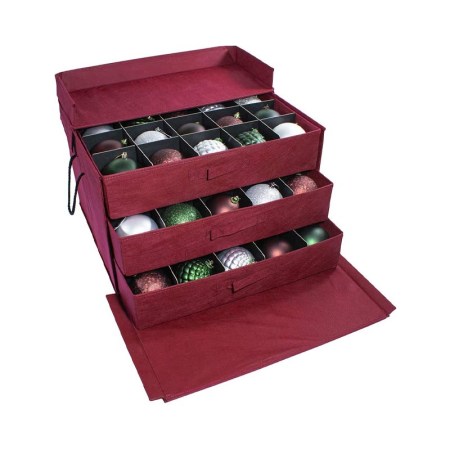 612 Vermont Ornament Storage Box With Pull-Out Trays 
