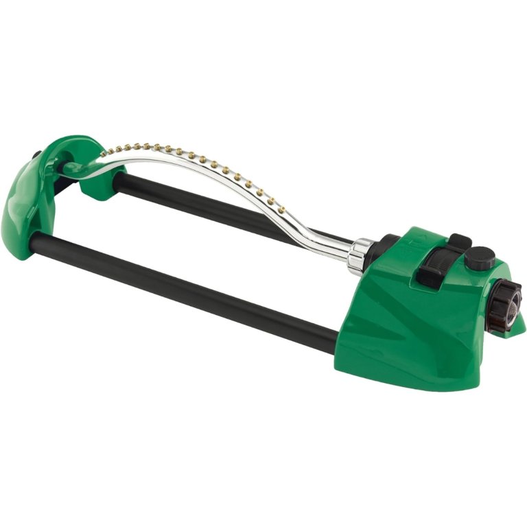  The Dramm ColorStorm 3,036 sq. ft. Oscillating Sprinkler on a white background.