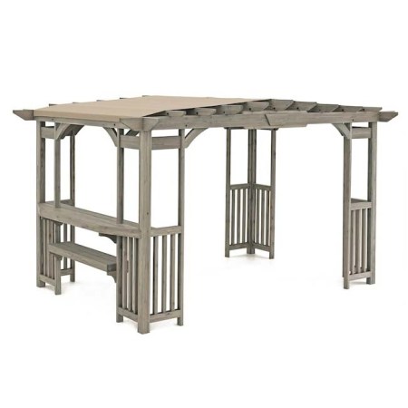 Yardistry Madison Solid Wood Pergola with Canopy