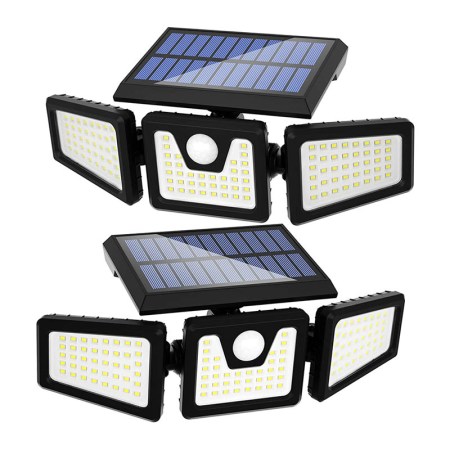 Otdair Solar Security Lights, 3 Head Sensor, 2 Pack