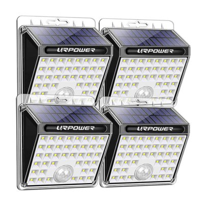 Four of the Urpower Solar Lights Outdoor, 40 LED Motion Sensor on a white background.