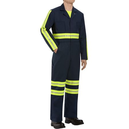 Red Kap Men's Enhanced Visibility Twill Coverall