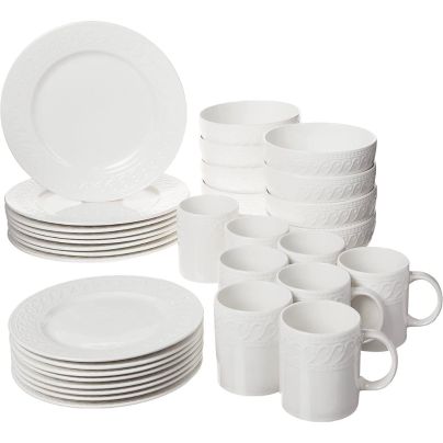 The Best Dinnerware Set Option: Pfaltzgraff Sylvia 32-Piece White Dinnerware Set