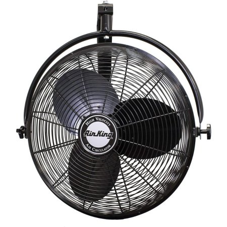  Black Air King 9020 Industrial Grade Wall Mount Fan on white background