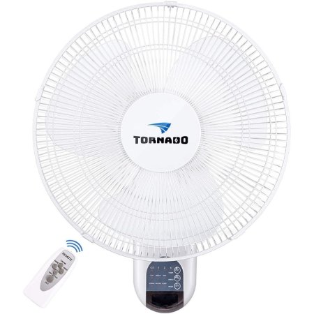  Tornado 16-inch Digital Remote Control Wall Mount Fan on white background