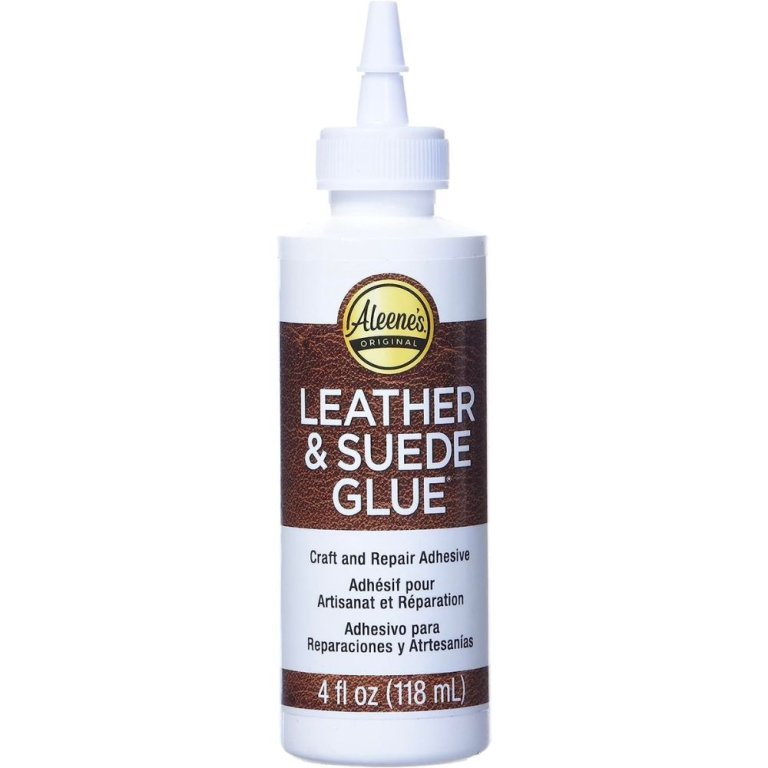  Aleene’s Leather & Suede Glue on a white background.