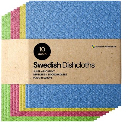 The Best Kitchen Towels Option: Swedish Dishcloth Cellulose Sponge Cloths