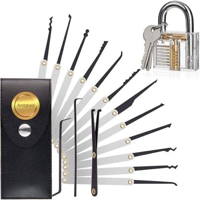 The Best Lock Pick Set Options: Amlgbed 15 PCS Lock Set Stainless Steel