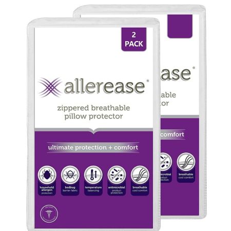 AllerEase Pillow Protector Antimicrobial 2 Pack