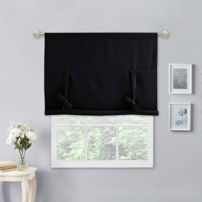The Best Roman Shades Option: Nicetown Blackout Tie-Up Vertical Curtain