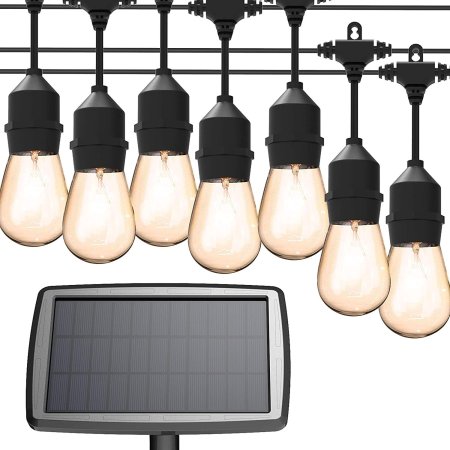  MagicPro Waterproof Heavy-Duty Solar String Lights and a solar panel