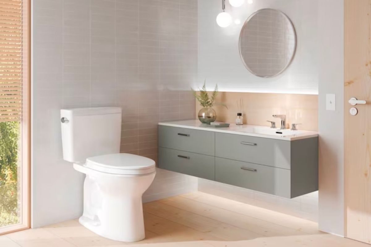 The Best Toto Toilet Option in a bright and minimalist bathroom