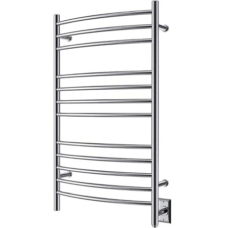  The Heatgene 12 Curved Bar Hardwired/Plug-In Towel Warmer on white background.