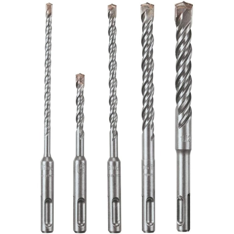  The Bosch HCK005 Bulldog Carbide Hammer Drill Bit Set on a white background.