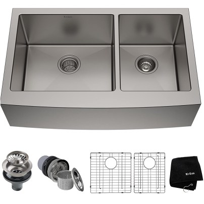 The Best Farmhouse Sink Option: Kraus KHF203-33 Standart PRO Stainless Steel Sink