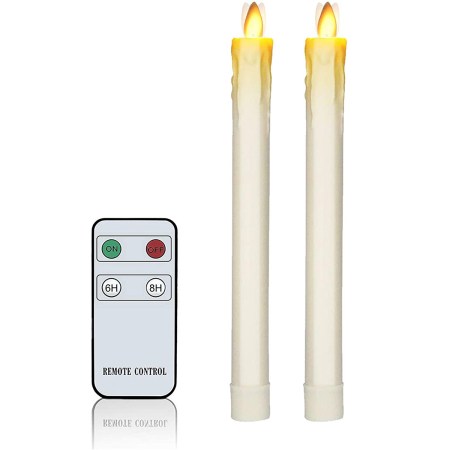 Incredle Flameless Taper Candles Dripless Real Wax