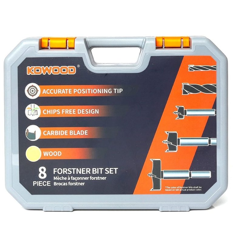  The Best Forstner Bit Set Option: Forstner Bit Set, Wood Drilling, w/Carbide Tipped 8 Piece Set 