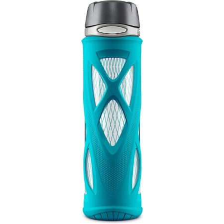 ZULU Atlas Glass Water Bottle with Silicone Sleeve