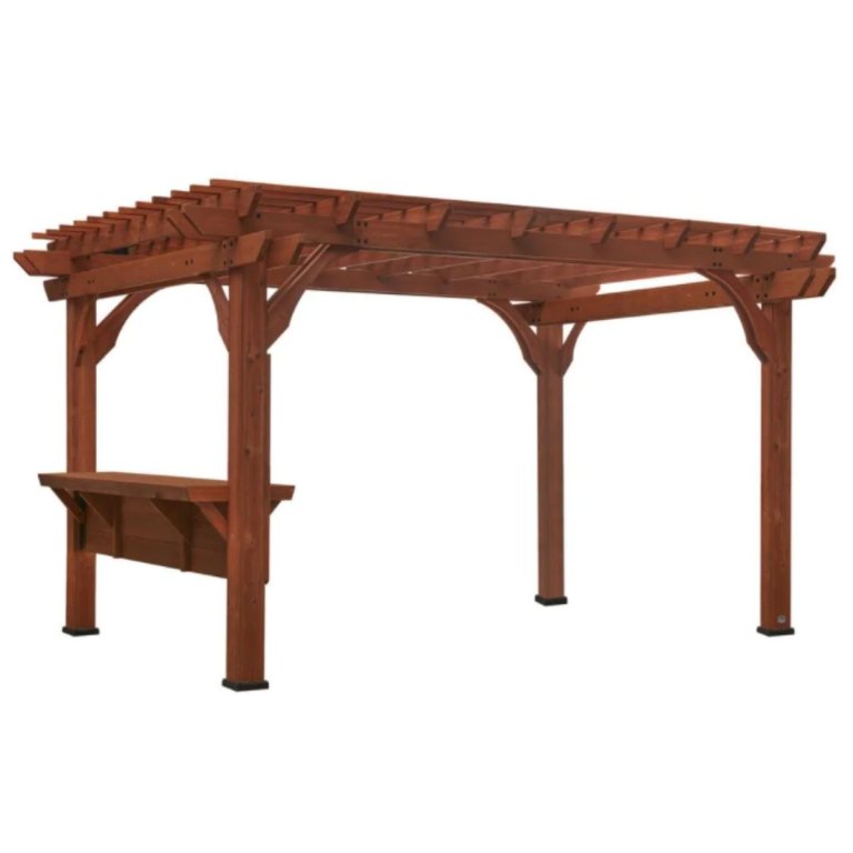  Backyard Discovery Ashland Cedar Pergola on a white background