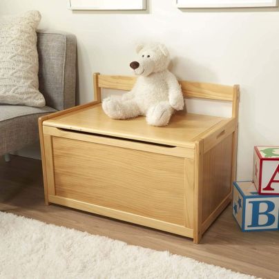 The Best Toy Box Option: Melissa & Doug Wooden Toy Chest - Natural