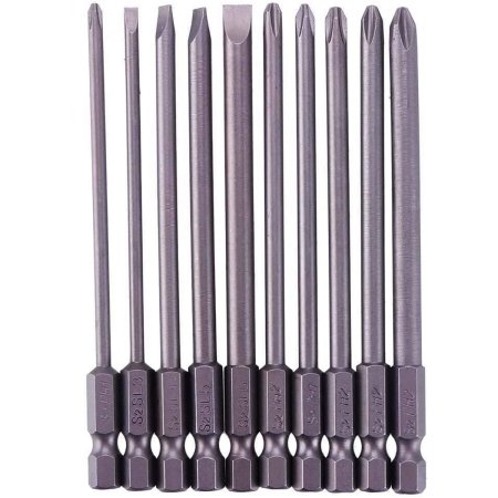  Rocaris 10-Piece Hex Shank Screwdriver Bit Set