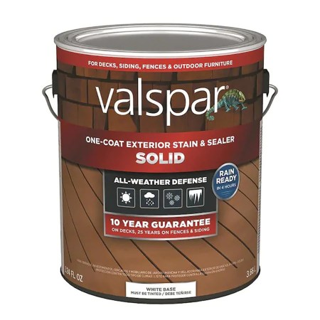 Valspar Tintable Solid Exterior Stain and Sealer